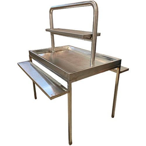 Eci03 - expositor central inox 3 níveis